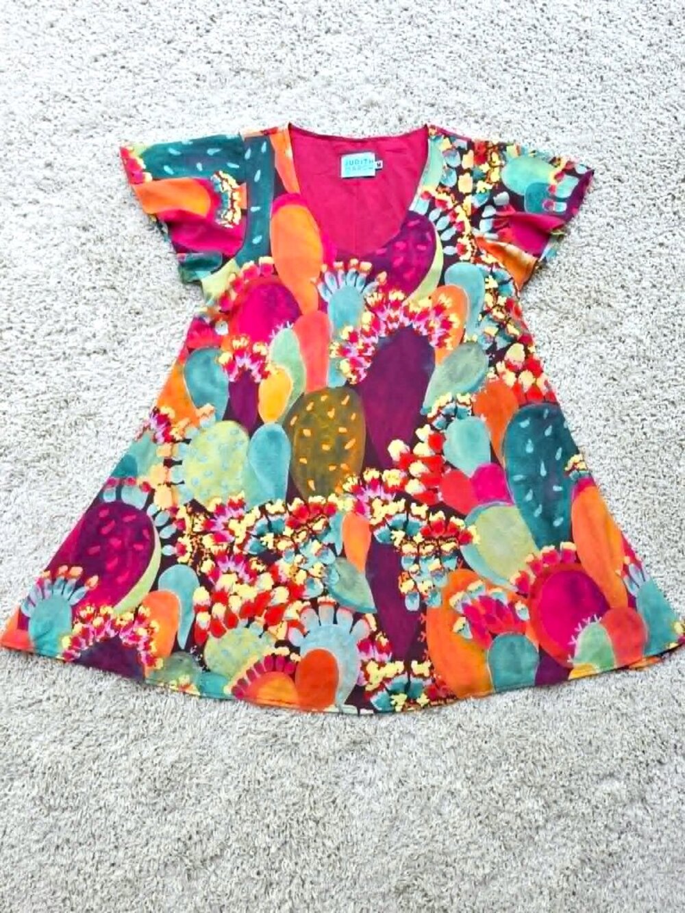 Judith March Dress. Colorful Floral Pattern. Size M. - Picture 5 of 10